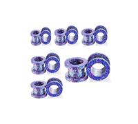 Gualiy 12 Pezzo Dilatatore Lobo 6-16mm, Tunnel Plug Orecchie Acciaio inossidabile Modello Multicolore Cavo Dilatatori Orecchio Uomo, Viola