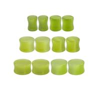 Gualiy 12 Pezzo Dilatatore Orecchio 6-16mm, Tunnel Piercing Orecchio Pietra Occhio Di Gatto Verde Dilatatore Uomo Orecchino