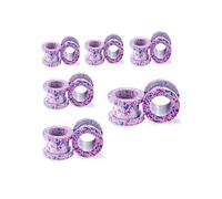 Gualiy 12 Pezzo Tunnel Piercing 6-16mm, Tunnel Dilatatore Acciaio inossidabile Modello Multicolore Cavo Piercing Dilatatore Orecchio, Rosa