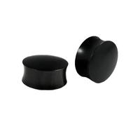 Gualiy 2 Pezzo Dilatatori 16mm, Dilatatori Orecchio Tunnel Legno Forma del Tamburo Dilatatore Orecchino Uomo, Nero