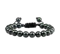 Gualiy Bracciale Pietra Donna, Bracciale in Pietra Verde da 8 MM Bracciali Uomo Regolabile 17-30CM