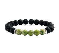 Gualiy Bracciale Pietre Naturali, Bracciale in Pietra Lavica Turchese da 8 MM Bracciali Perline Unisex