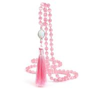 Gualiy Bracciali Uomo Pietra, Bracciale con Pietra Occhio di Gatto da 8 MM e Nappe Bracciali Donna