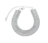 Gualiy Cavigliera Donna Argento, Cavigliere Catena a 3 Strati di Zircone Cavigliera Braccialetto 20+10.3cm