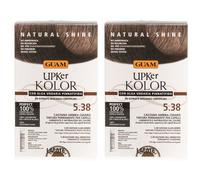 GUAM® Upker Kolor Tinta Capelli Castano Ambra Chiaro 5.38 Idf 2x140 ml
