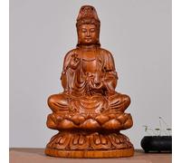 Guan Yin Buddha Statua Quan Yin Statua Kuan Yin Statua Statua Decorativa Scultura con Intaglio in Legno, Cinese Feng Shui Regali Home Decor da Collezione