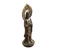 Guan Yin Statua da scrivania Ornamento Avalokitesvara Statua meditante Quan Yin Figura Statua della Dea della Misericordia Guan Yin Madre Buddha Misericordia Oro
