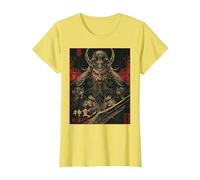 Guan Yu Mitologia Generale della divinità Cinese Maglietta, Donna, Limone, 3XL