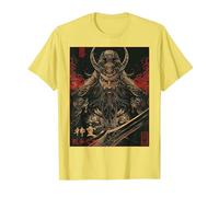 Guan Yu Mitologia Generale della divinità Cinese Maglietta, Uomo, Limone, L