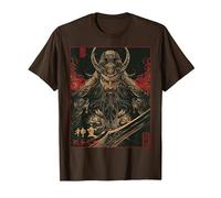 Guan Yu Mitologia Generale della divinità Cinese Maglietta, Uomo, Marrone, 3XL