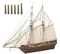 Guanan Modellino di barca a vela, modello di nave in legno, fai da te, kit di modello, 6 canali di bronzo, decorazione per modellini in legno, nave da bandiera (400 x 150 x 270 mm)