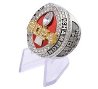 guancrown Anello campionato di calcio fantasy 2024 Premio Trofeo Sport Vincitore FFL Champion Ring, size 13, Zinco, Diamante bianco