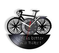 Guang trading 30cm Orologio Vinile Bike Cycle Design Vinyl Record Orologio da parete Retro Biker Home Decor Orologio Orologio Vinyl Disk Crafts