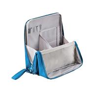 Guangcailun Borsa per il trucco di grande capacità con scomparti per un facile accesso a tutto, può stare in piedi su qualsiasi superficie - consentendo, blu