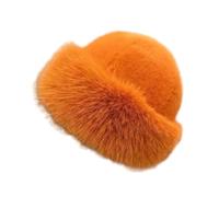 Guangcailun Cappello cosacco Cappello russo Offre pelliccia sintetica Mantiene alla moda caldo durante il divertimento all'aperto In tempo freddo Attività all'aperto Inverno, Arancia, per 60 cm