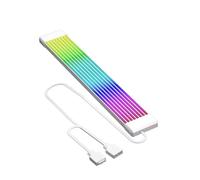Guangcailun Cavo di prolunga per alimentazione scheda madre ARGB, striscia luminosa a LED morbida per computer, bianco, 12 strisce, Strisce bianche 8, 23.5x1 cm