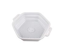 Guangcailun Cestino portaghiaccio portatile in silicone per il bagno di ghiaccio, appendibile all'orecchio, può fissare elastici o essere utilizzato come maniglia, bianco
