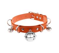 Guangcailun Collana girocollo versatile per feste, gioielli gotici, vestibilità comoda, per eventi di danza e giochi di ruolo. Che tu ti stia vestendo per, Arancia, Larghezza 2.5 cm