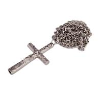Guangcailun Collana portachiavi personalizzata con croce e tamburo, Gesù crocifisso crea una connessione significativa tra musica e spiritualità