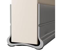 Guangcailun Guarnizione per porta antivento e antirumore per camera da letto, guarnizione inferiore per porta, spazzola di aspirazione in PVC, grigio