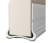 Guangcailun Guarnizione per porta antivento e antirumore per camera da letto, guarnizione inferiore per porta, spazzola di aspirazione in PVC, bianco