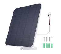 Guangcailun Kit pannello di ricarica solare Pannello solare impermeabile per videocitofono Ring 3 4 Potenza continua La cella impermeabile IP65 è realizzata in silicio, Bianco