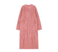 Guangcailun Rannicchiati nella Camicia da Notte Taglie Forti, Calore e Stile in Un Pigiama da Notte Caldo Invernale per Le Donne Camicie da Notte Abito da Donna, Rosa, XXL (140 cm)