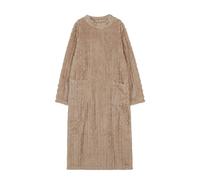 Guangcailun Rannicchiati nella Camicia da Notte Taglie Forti, Calore e Stile in Un Pigiama da Notte Caldo Invernale per Le Donne Camicie da Notte Abito da Donna, Cachi, L(115 cm)