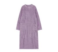 Guangcailun Rannicchiati nella Camicia da Notte Taglie Forti, Calore e Stile in Un Pigiama da Notte Caldo Invernale per Le Donne Camicie da Notte Abito da Donna, Viola, L(115 cm)
