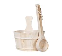 Guangcailun Set esclusivo di cucchiaio d'acqua e secchio per sauna per un'esperienza spa migliorata con cedro naturale Secchio per sauna Per unico I secchi e il mestolo sono