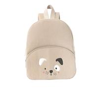 Guangcailun Zaino per bambini in velluto a coste con animali ricamati, conveniente, adatto per la scuola, il rifugio e il viaggio, Cane kaki