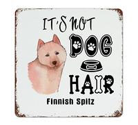 Guangpat Targa decorativa natalizia con scritta in inglese "It's Not Dog Hair", in metallo, con cane Boston Terrier con zampa, decorazione rustica per la casa, regalo per proprietario di cani, targa