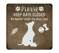 Guangpat Targa in metallo con cane Airedale Terrier divertente regalo divertente cane in alluminio segnale di avvertimento per cani Segnali di sicurezza rustici decorazione domestica pittura in ferro