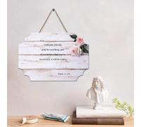 Guangpat Targa rustica in legno con scritta in lingua inglese "I You, you can pray for anything", stile retrò, decorazione da parete per casa, uomo, grotta, cancello, giardino, bar, caffè, 10,2 x 15,2