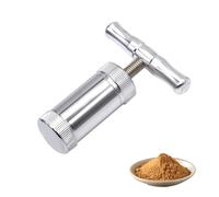 Guanici - Pressa per polline portatile in lega di alluminio, argento, manuale per erbe aromatiche, spezie, polline pepe