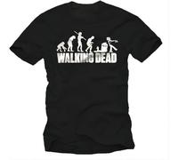 GUANJIE Cool Walking Zombie Mens Dead Evolution T-Shirt - Nerd Shirt Black XL