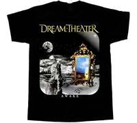 GUANJIE Dream Theater Awake Short Casual Graphic Short Sleeve Tops t-Shirt Black S