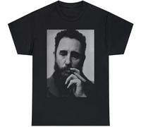 GUANJIE Fidel Castro T-Shirt Cuba Kuba Avana rip Revolution Tshirt Lovers Black L