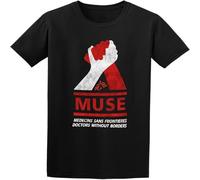 GUANJIE JuDian Medecins Sans Frontieres Doctors Without Borders Logo Unisex 100% Cotton Short-Sleeve T-Shirts Black L