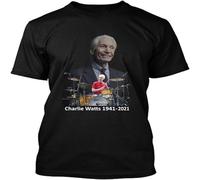 GUANJIE NWT 9799-Charlie Watts Drummer 2021 T Shirt Black XXL