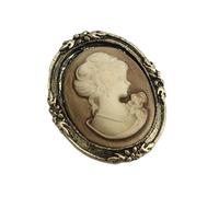GuanjunLI Cameo Spilla in bronzo da donna, accessorio per il regalo di compleanno per donne di feste, banchetti, matrimoni, regalo di compleanno