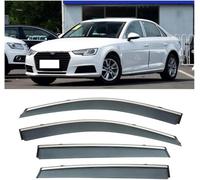 GuanLL Deflettori Auto per Audi A4 2017-2022 Automotive Aria Antiturbo Set di 4 Pz Nero Antivento Antipioggia Fume Oscurati Aerodinamico