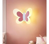 GUANSHAN Lampada da parete a farfalla a LED Lampada da comodino a forma di cartone animato creativo Lampada da parete Illuminazione decorativa da parete per camera da letto, cameretta dei bambini