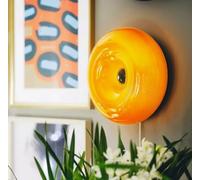 GUANSHAN Lampada da parete a forma di ciambella arancione Lampada da parete in vetro vintage Lampada da parete con interruttore touch Lampada da parete decorativa per camera da letto, soggiorno