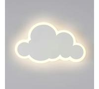 GUANSHAN Lampada da parete a LED a forma di nuvola bianca, stile cartone animato, per cameretta dei bambini, luce notturna decorativa, per camera da letto, soggiorno, scale, 3 luci
