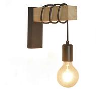 GUANSHAN Lampada da parete vintage Lampada da parete in ferro Lampada da appoggio in legno retrò Apparecchio Illuminazione decorativa da parete per soggiorno Loft Ristorante Corridoio