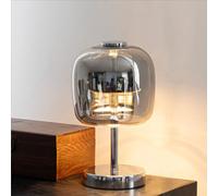 GUANSHAN Lampada da tavolo in vetro vintage Lampada da tavolo elegante e semplice Lampada da comodino Illuminazione Lampada da tavolo decorativa Atmosfera Luce notturna per camera da letto, soggiorno