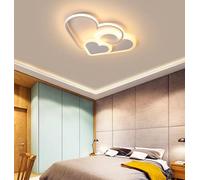 GUANSHAN Plafoniera 3D LED Creativo Cuori stereoscopici Lampada da soffitto Illuminazione per ragazzi Ragazze Camera da letto Asilo, Luce calda, 44W, Bianco