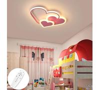GUANSHAN Plafoniera 3D Led Cuori creativi Lampada da soffitto dimmerabile continua Illuminazione per Ragazzi Ragazze Camera da letto Scuola materna con telecomando, 44W