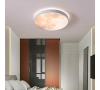 GUANSHAN Plafoniera a LED Moon Lampada da soffitto rotonda ultrasottile Simulazione Lampadari a forma di luna Plafoniera per corridoio d'ingresso per soggiorno, Camera da letto per ragazzi e ragazze